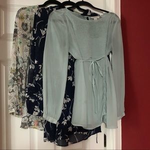 3-Piece Bundle Maternity Blouses Size M & L